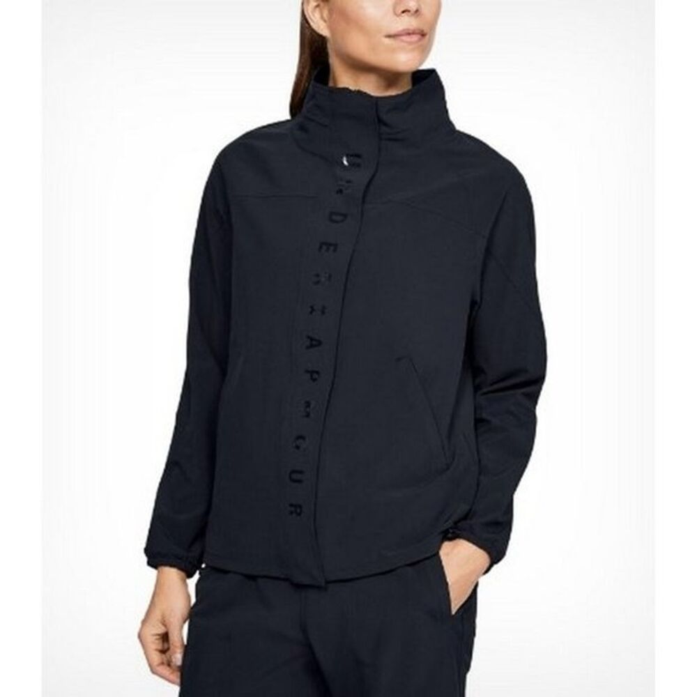 UNDER ARMOUR Black Jacket Women's XL UA RECOVER Fall Winter Windbreaker Warm
